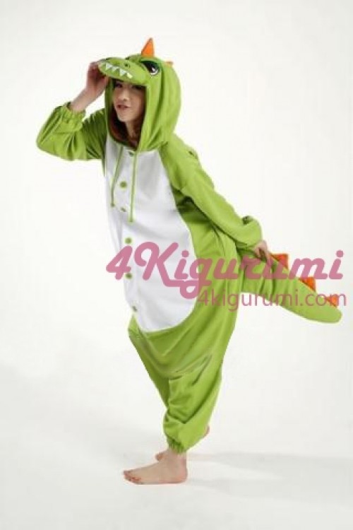 Light Green Dinosaur Kigurumi Animal Onesie