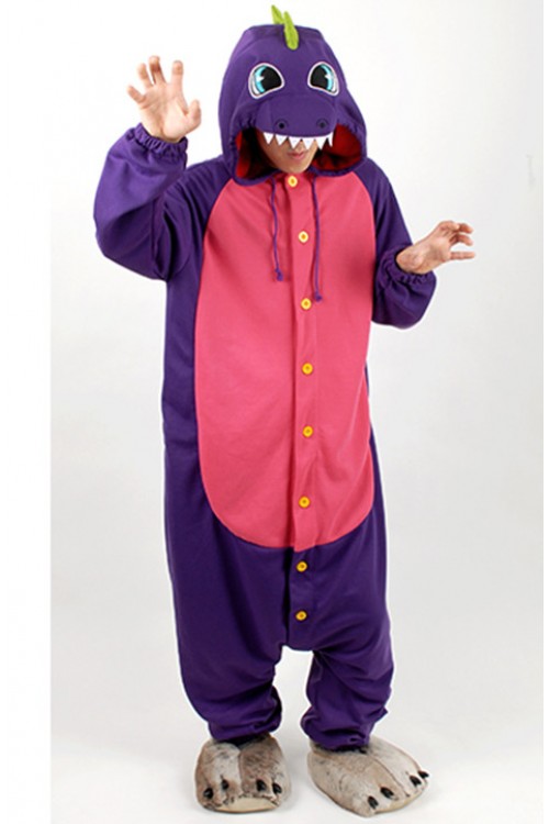 Purple Dinosaur Kigurumi Halloween Onesie