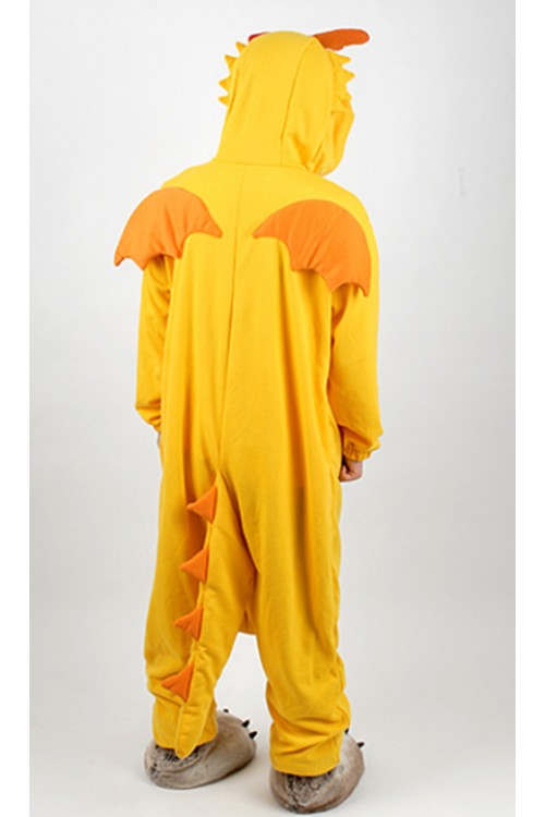 Yellow Dragon Kigurumi Halloween Onesie