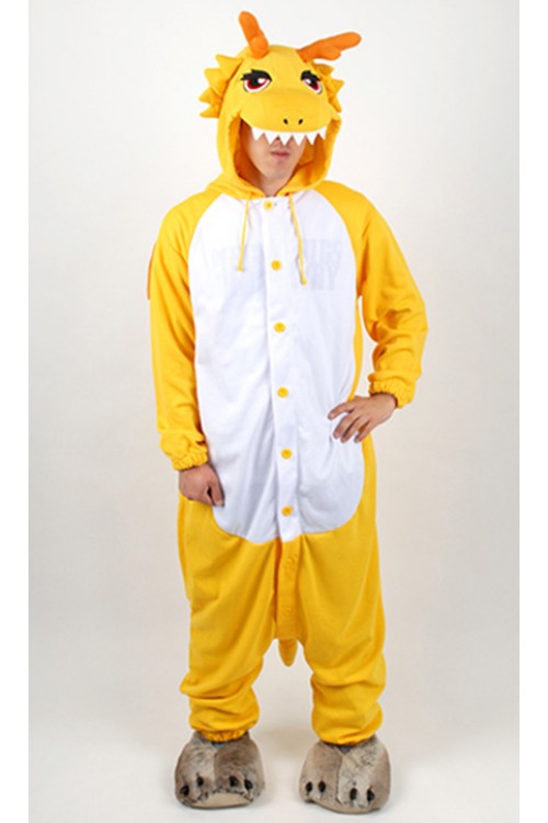 Yellow Dragon Kigurumi Halloween Onesie