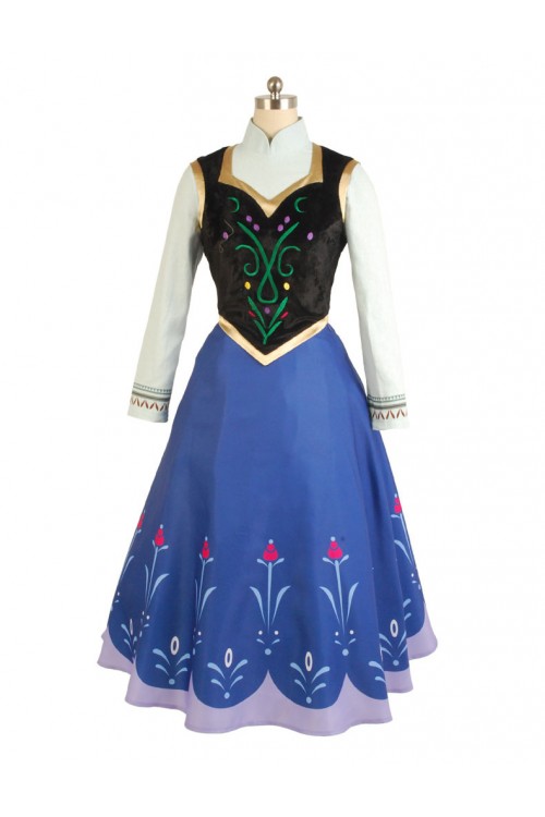 Disney Frozen Anna Cosplay Costume