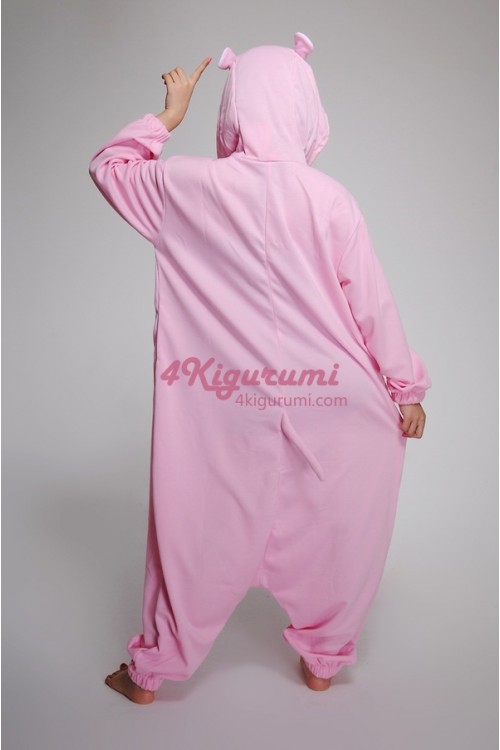 Pink Hippo Onesie Animal Costumes Kigurumi Pajamas