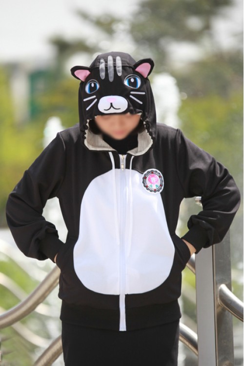 Black Cat Kigurumi LS Hoodie