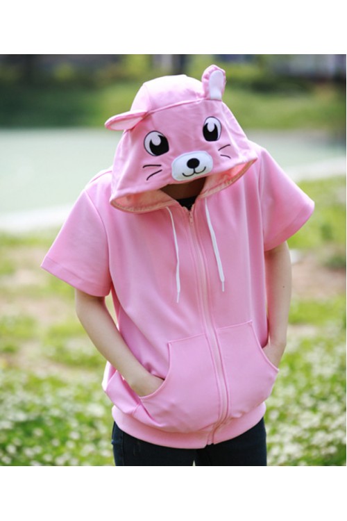 Pink Mouse Animal Hoodie