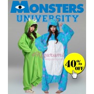 Monsters University Sulley and Mike Onesies Kigurumi Pajamas