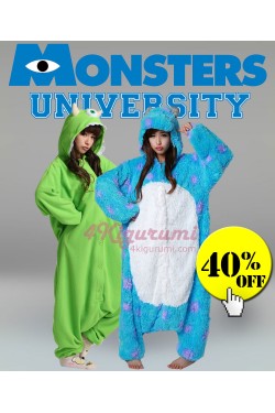 Monsters University Sulley and Mike Onesies Kigurumi Pajamas