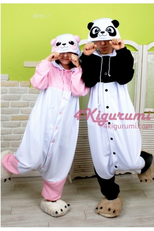 Pink Panda Onesie Animal Costumes Kigurumi Pajamas