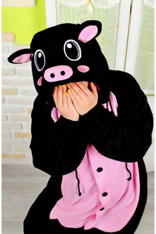 Black Pig Kigurumi Animal Onesie