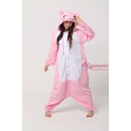 Fleece Pink Pig Kigurumi Animal Onesie