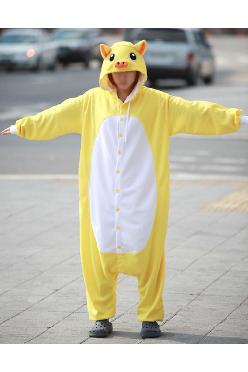 Yellow Pig Onesie Animal Costumes