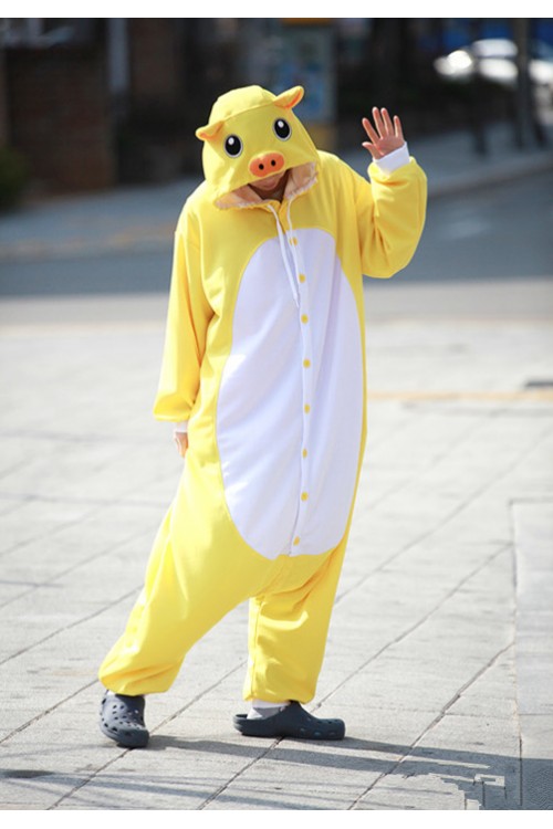 Yellow Pig Onesie Animal Costumes