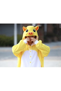 Yellow Pig Onesie Animal Costumes