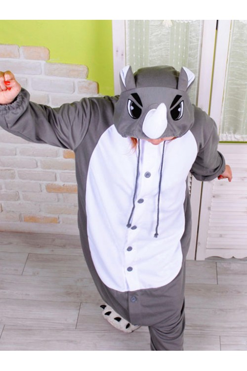 Rhino Kigurumi Animal Onesie