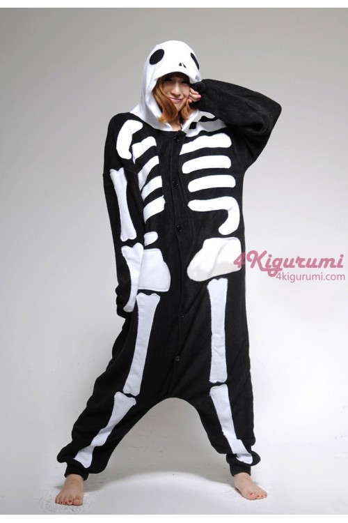 Skeleton Onesiee Kigurumi Fancy Dress Costume Hoodies Adult Cosplay Pajamas UK 