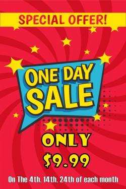 $9.99 One Day Sale