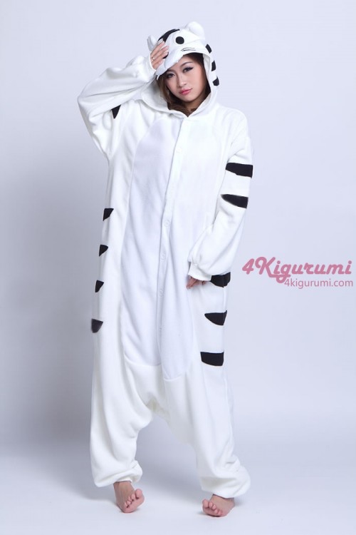 White Tiger Kigurumi Animal Onesie