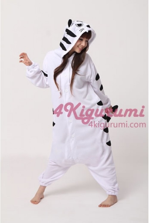 White Tiger Onesie Animal Costumes Kigurumi Pajamas