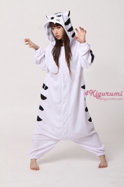 White Tiger Onesie Animal Costumes Kigurumi Pajamas