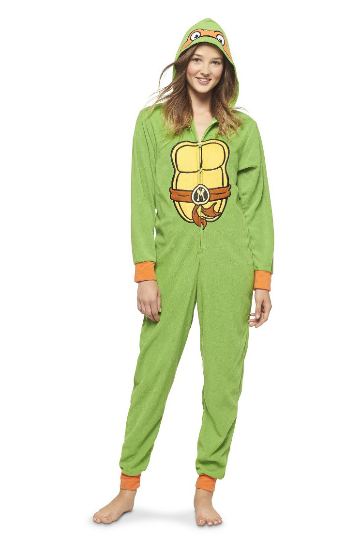 TMNT Faces Women's Footed Pajamas