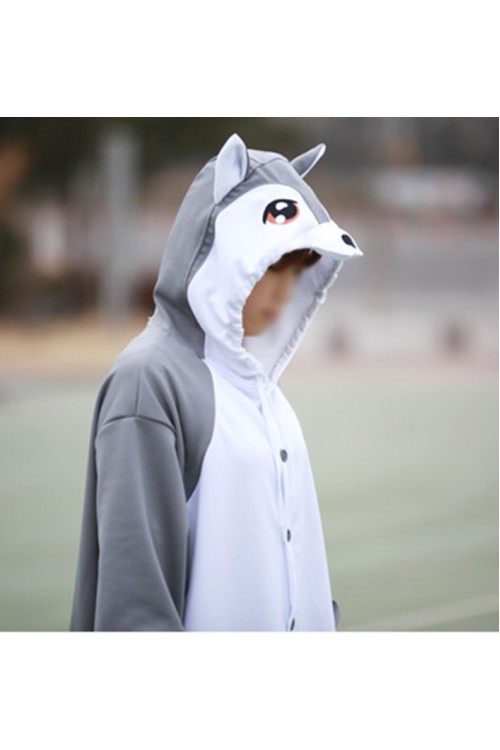 Gray Wolf Onesie Animal Costumes