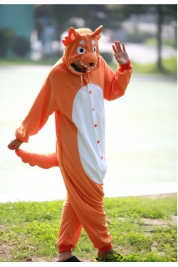 Orange Wolf Onesie Animal Costumes