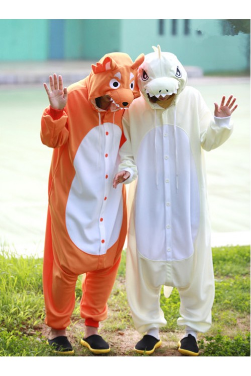 Orange Wolf Onesie Animal Costumes