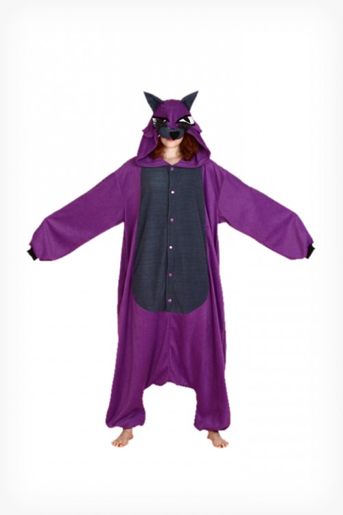 Purple Wolf Onesie Kigurumi Pajamas