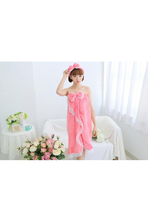 Rose Red Bathrobe Women Robes