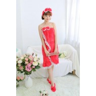 Watermelon Red Bathrobe Women Robes