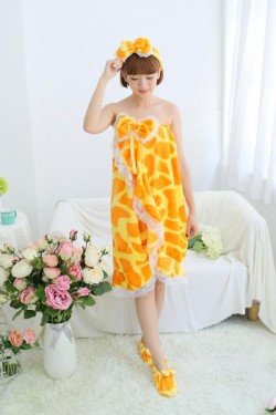 Giraffe Style Bathrobe Women Robes