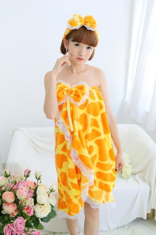 Giraffe Style Bathrobe Women Robes