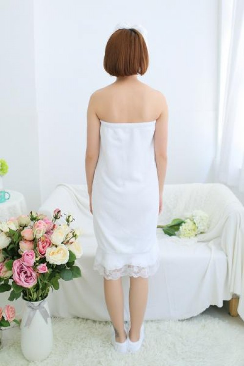 Noble White Bathrobe Women Robes