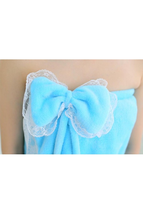 Sky Blue Bathrobe Women Robes