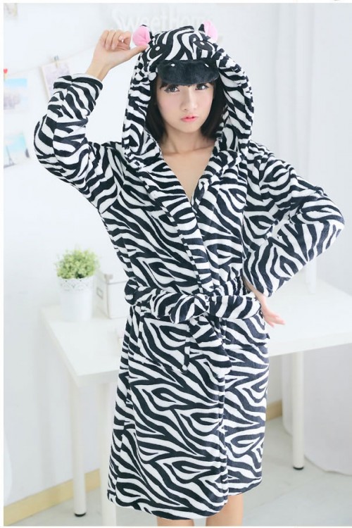 Zebra Kigurumi Bathrobe Animal Robes