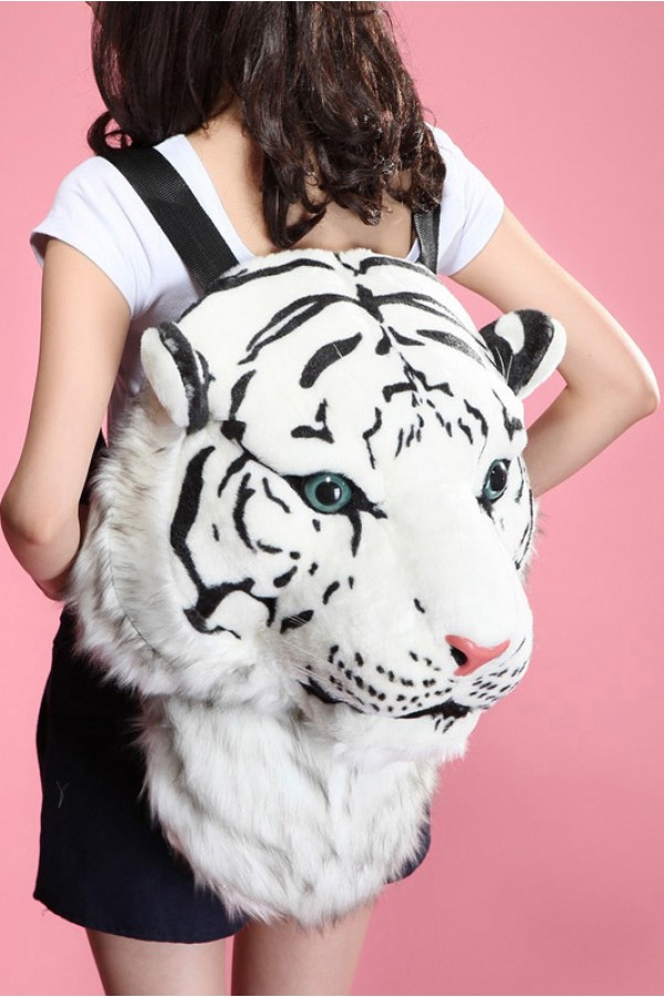 White Tiger Backpack Keyring Purse Plush Soft Toy Dowman Sold by Lincrafts.14cm 