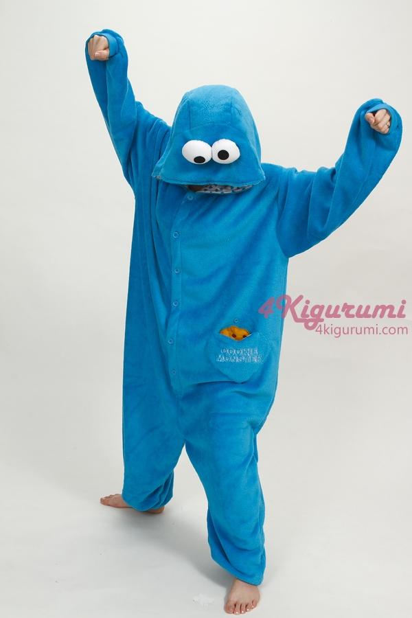Sesame Street Cookie Monster Kigurumi Onesie - 4kigurumi.com