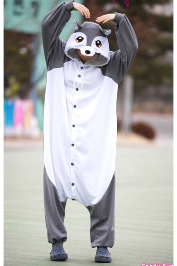 Gray Wolf Onesie Animal Costumes - 4kigurumi.com